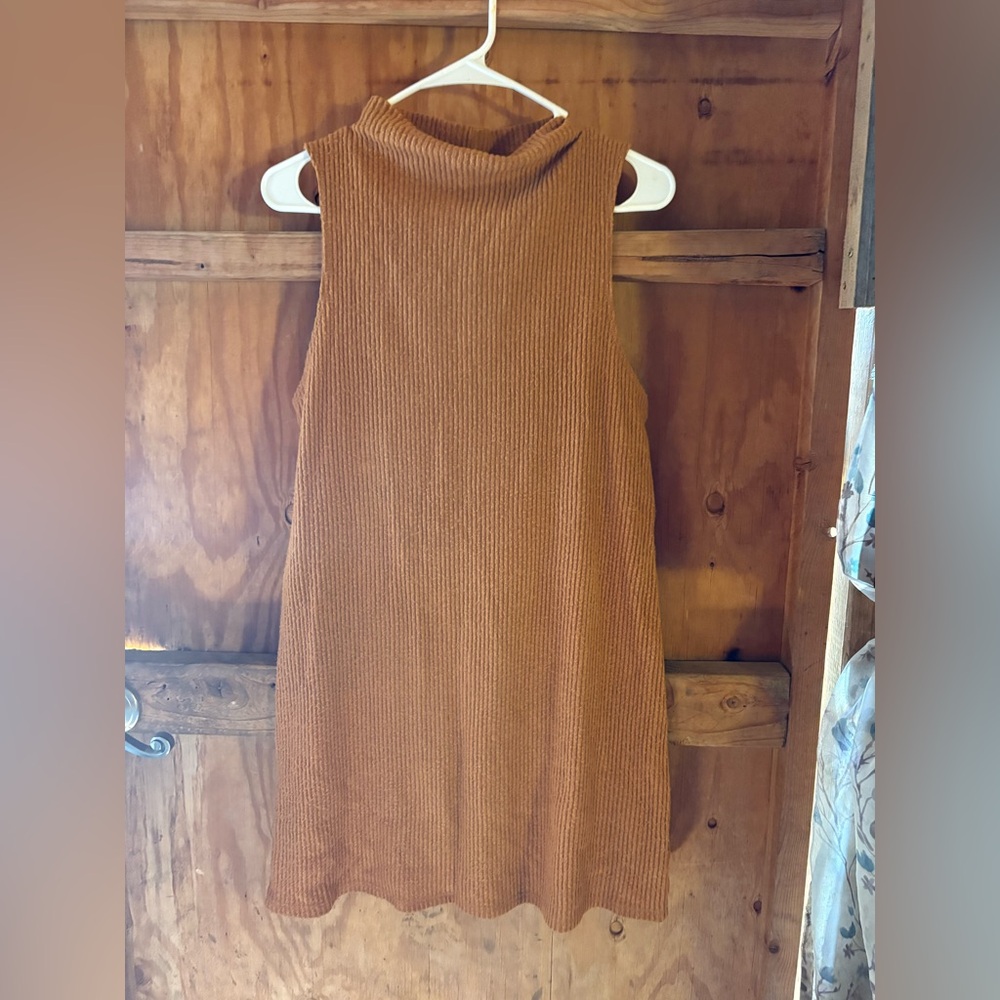 Sleeveless Brown Dress